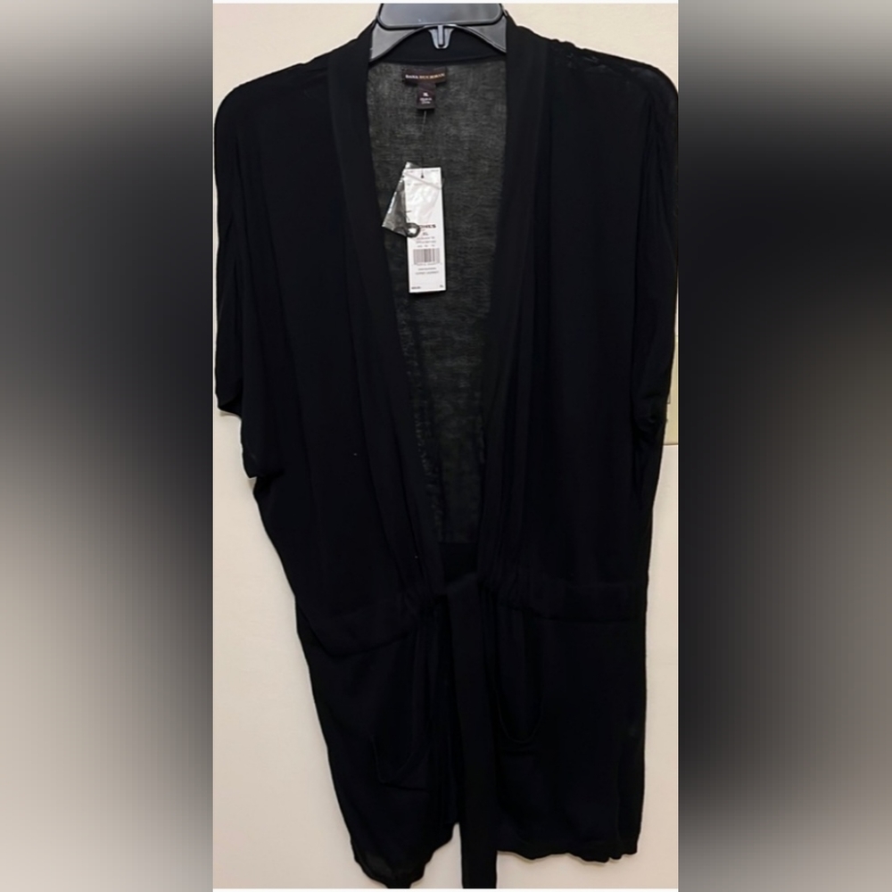 Dana Buchman black, lightweight, sleeveless tunic/vest, NWT